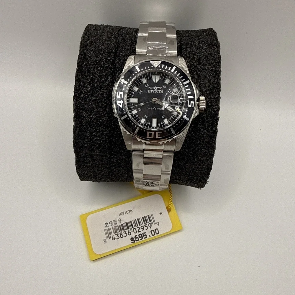 Invicta Pro Diver 2959 Women's Quartz Watch  30mm Stainless Steel  Black Dial
